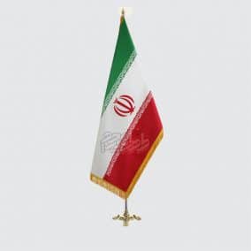 پرچم تشریفات ایران مخمل دو رو ریشه دار