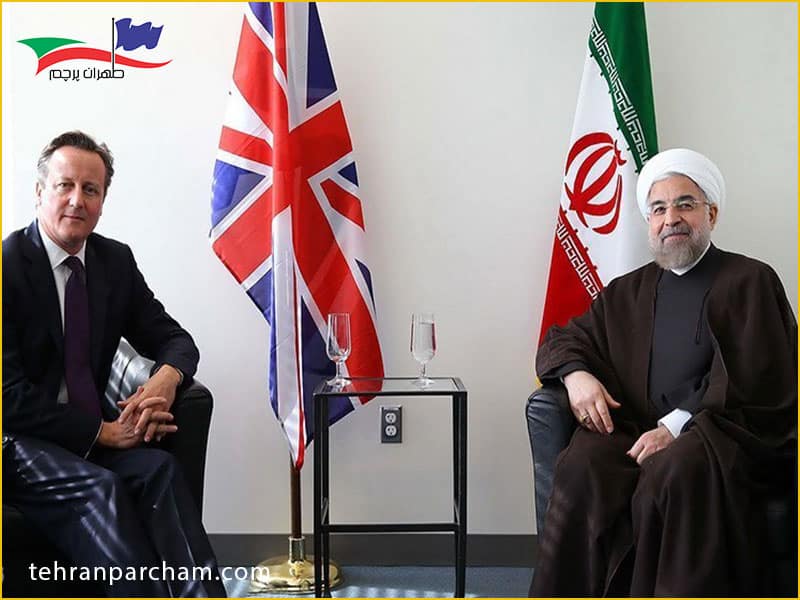 پرچم در مراسم ایران و انگلیس