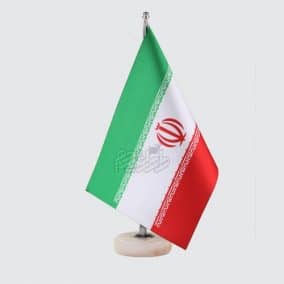 پرچم رومیزی ایران بدون ریشه پایه سنگی ساتن تایوان